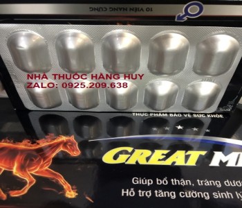 GREAT MEN Hộp 10 viên Sinh Lý Nam - NHÀ THUỐC